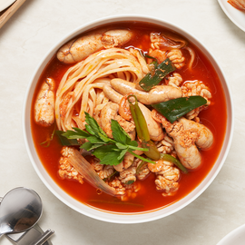 [Jinji] Hani Spicy Fish Roe and Intestines Noodles soup 1.03kg (2-3 servings)_Jinji, Spicy Fish Roe and Intestines Noodles soup, Kal Noodles, Soup Dishes, Dinner, Camping Dishes, Restaurant Cuisine, Special Cuisine_made in Korea